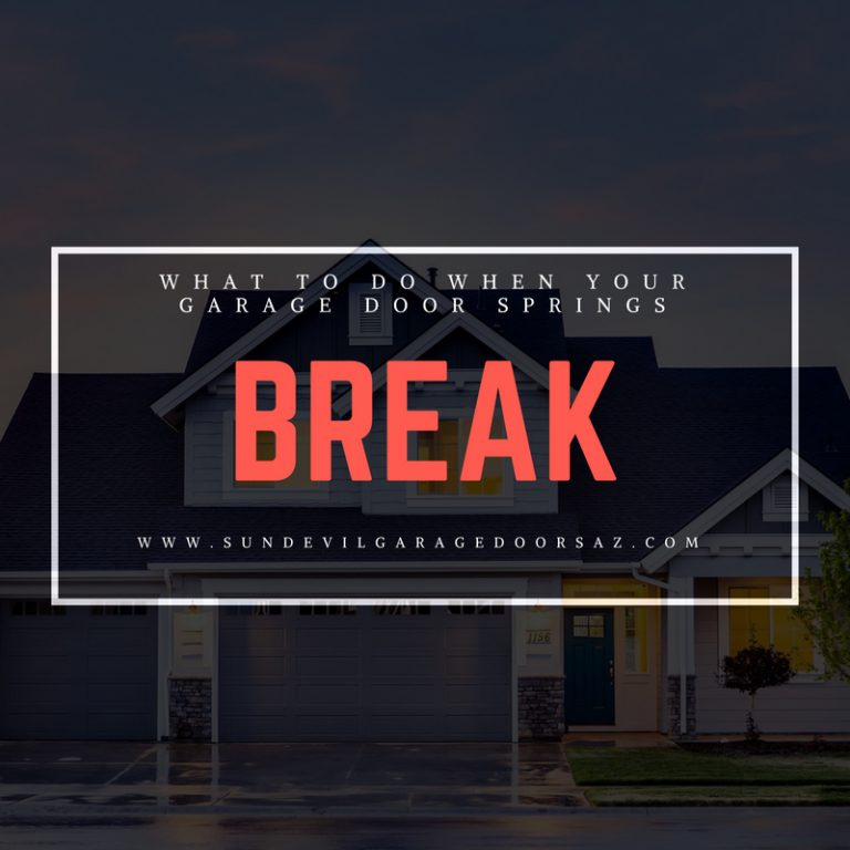 Garage Door Springs What to Do When Yours Breaks Sun Devil Garage Door